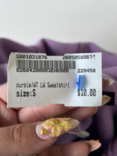 Load image into Gallery viewer, Purple W Sweatshirt Size S
